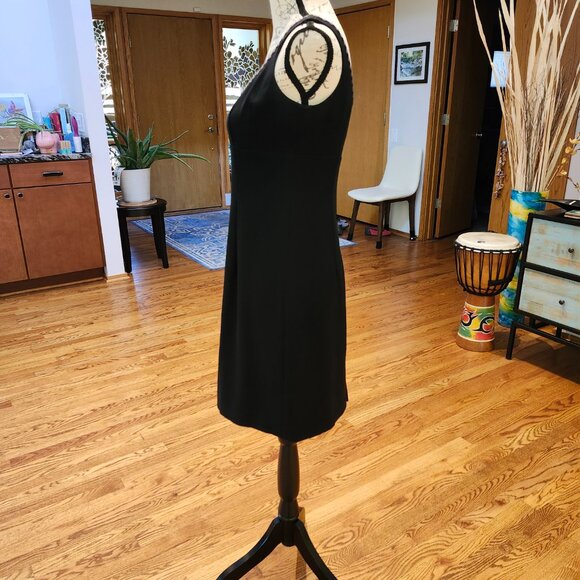 NANETTE LEPORE Duster Dress Suit Black with Gray Crochet Trim - Picture 11 of 16